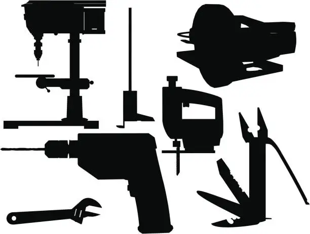 Power tools Royalty Free Stock SVG Vector and Clip Art