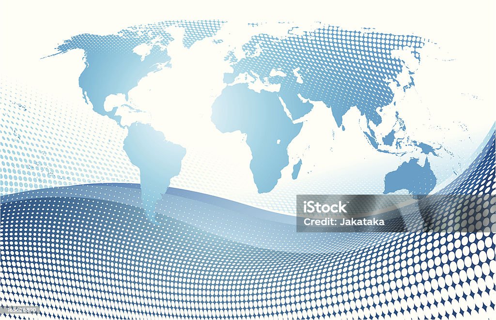 Karte der Welt auf abstrakten Hintergrund. - Lizenzfrei Abstrakter Bildhintergrund Vektorgrafik