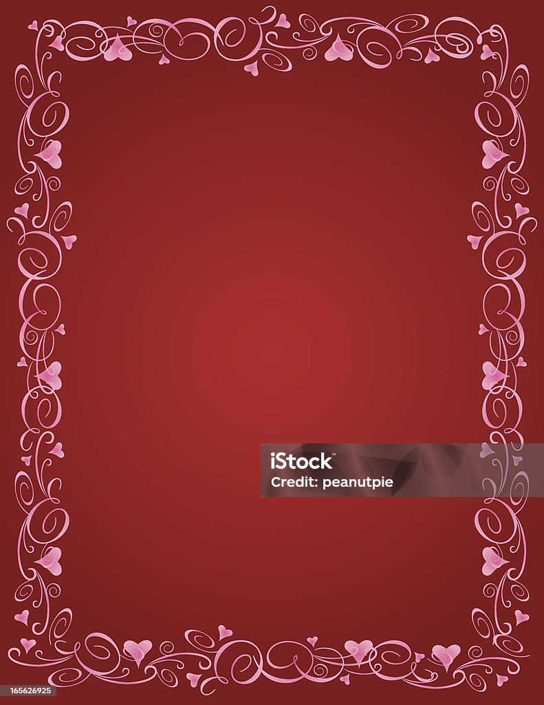Rosso San Valentino Frame - arte vettoriale royalty-free di Amore