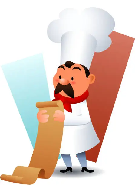 Vector illustration of Chef recipe