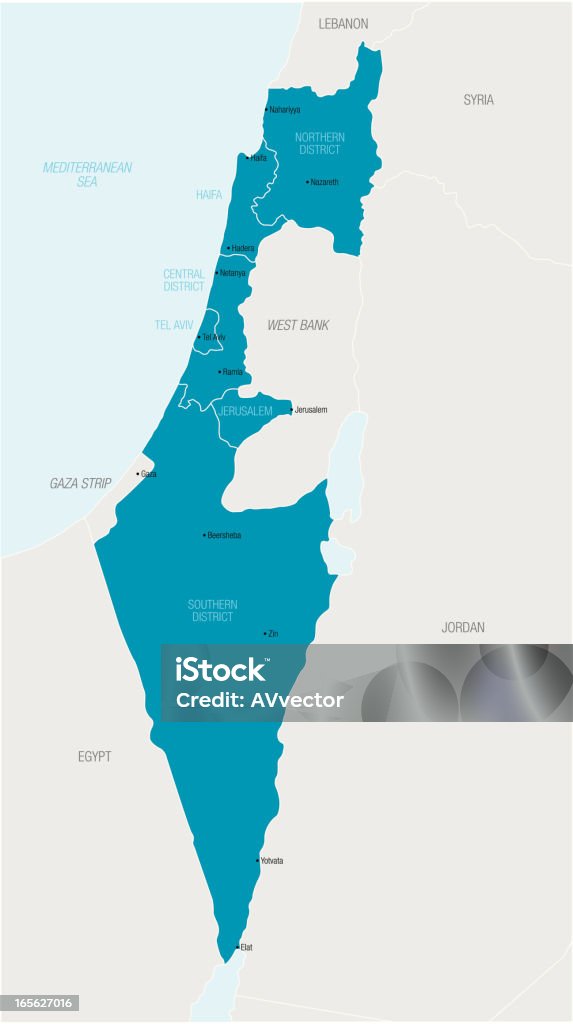 Израиль - Векторная графика Карта роялти-фри