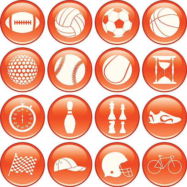 ilustrações, clipart, desenhos animados e ícones de esporte ícones - 3 - tennis ball american football football
