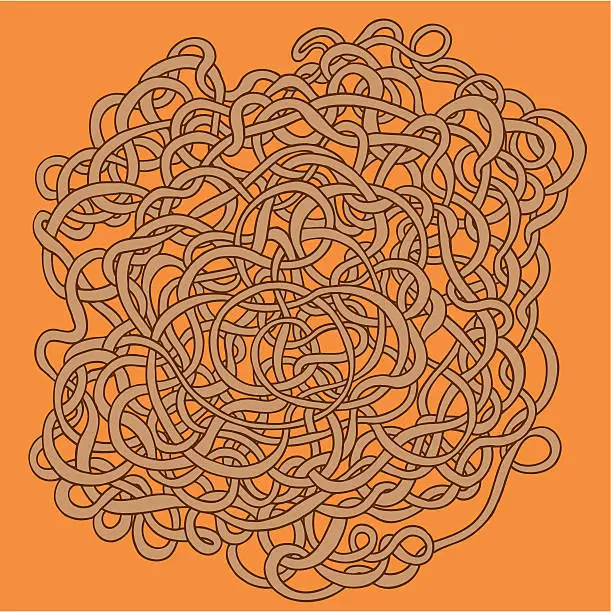 Vector illustration of Colour noodle dodles