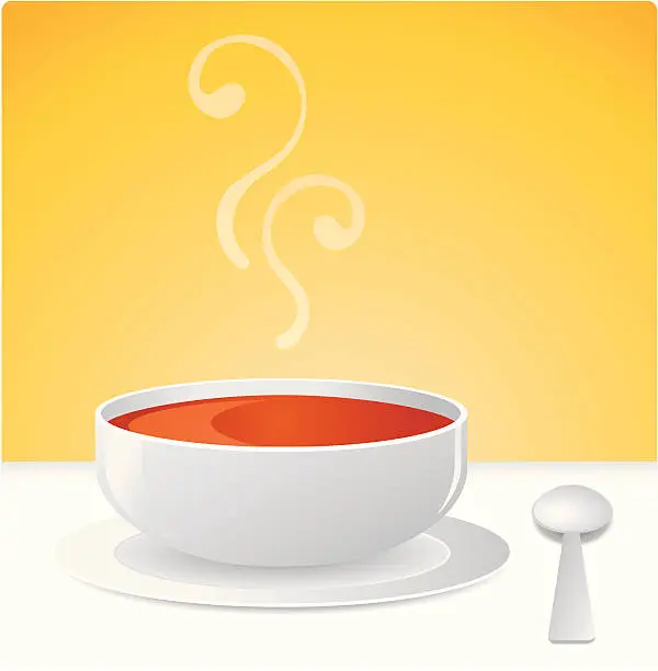 Vector illustration of Hot Soup