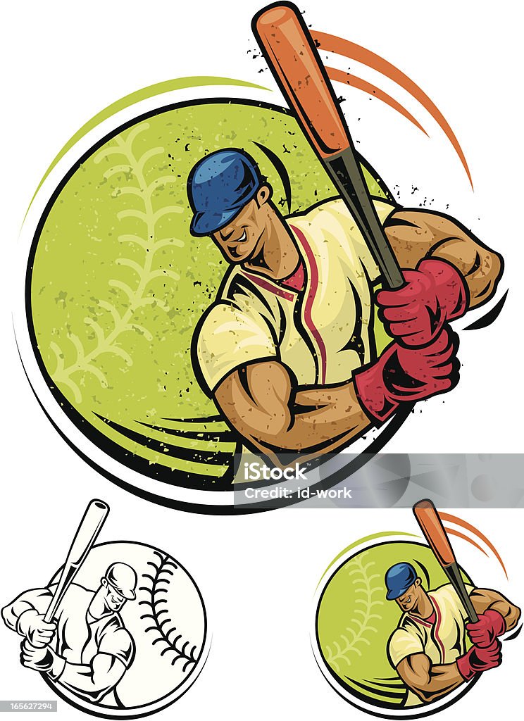 Joueur de baseball - clipart vectoriel de Joueur de baseball libre de droits