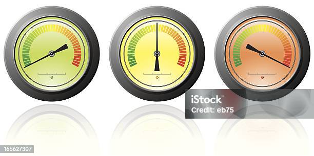3 게이지 아이콘 낮음 중간 높음 물리적 압력에 대한 스톡 벡터 아트 및 기타 이미지 - 물리적 압력, 계기판-측정기, 높은 곳