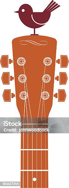 Guitarra E Pássaro - Arte vetorial de stock e mais imagens de Guitarra - Guitarra, Arte, Cultura e Espetáculo, Computação Gráfica