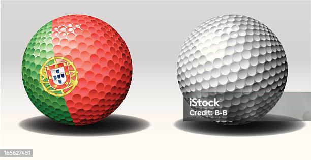 Bola De Golfeportugal - Arte vetorial de stock e mais imagens de Bandeira - Bandeira, Bandeira de Golfe, Buraco