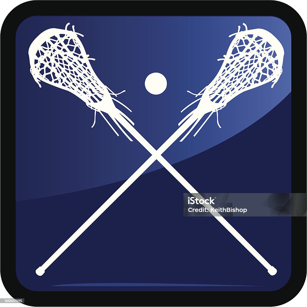 Girls Lacrosse Button with Attack Stick and Sports Ball Girls Lacrosse. Vector illustration of a glossy Lacrosse button. Scale to any size. Check out my "Lacrosse" light box for more. Lacrosse stock vector