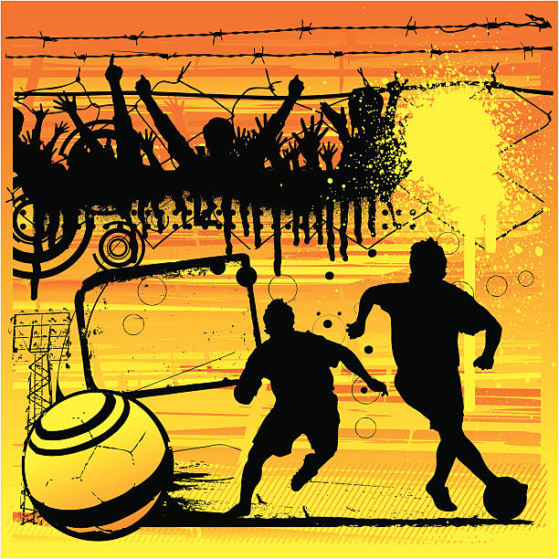 fußball grunge-poster - soccer soccer player people ecstatic stock-grafiken, -clipart, -cartoons und -symbole