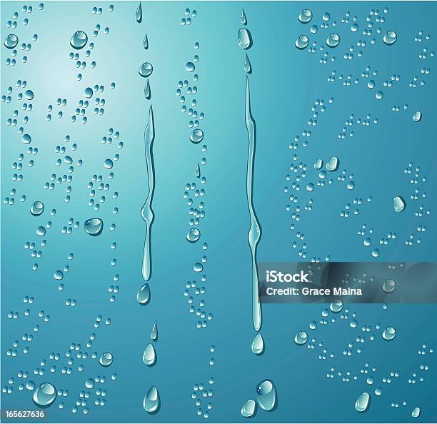 Капли Воды Фонвектор — стоковая векторная графика и другие изображения на тему Окно - Окно, Дождь, Капля - Жидкоcть