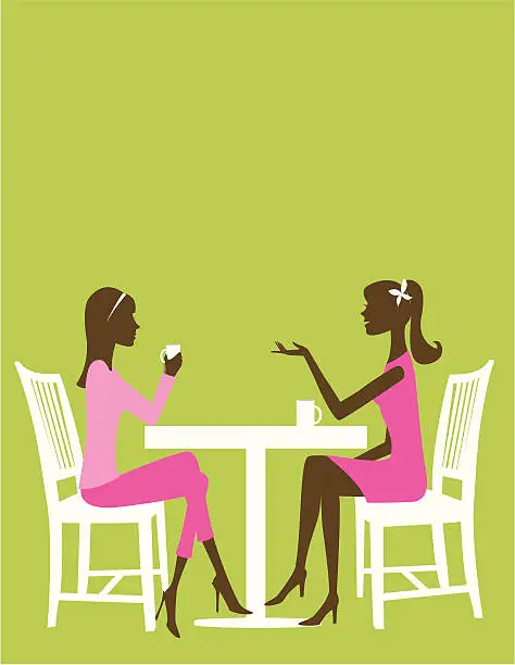 Vector illustration of Talking with a Friend