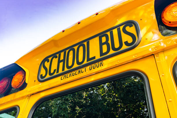 istock rear of a parked yellow school bus 1656279600