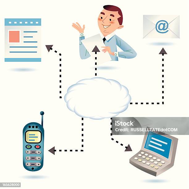 Przetwarzanie W Chmurze Dla Firm - Stockowe grafiki wektorowe i więcej obrazów Big Data - Big Data, Biznes, Chmura obliczeniowa