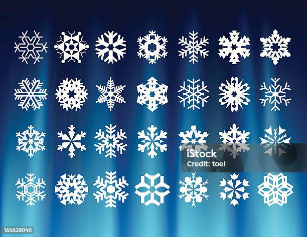 Płatków Śniegu - Stockowe grafiki wektorowe i więcej obrazów Bez ludzi - Bez ludzi, Boże Narodzenie, Chłodny