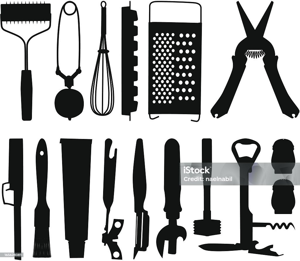 Les ustensiles de cuisine - clipart vectoriel de Briquet libre de droits