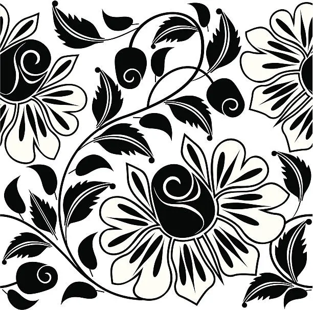 Vector illustration of Rose tile