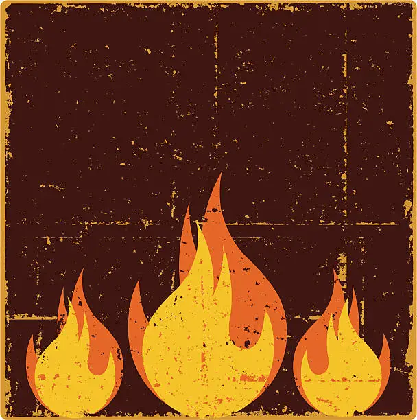 Vector illustration of Grunge Flames