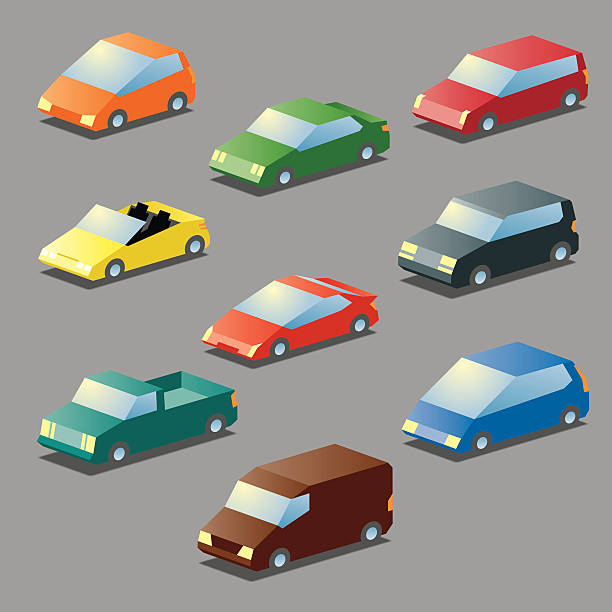 illustrazioni stock, clip art, cartoni animati e icone di tendenza di icone di automobili - car sedan vector land vehicle