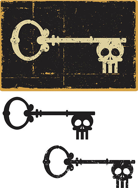 Vintage Skeleton Key Cartoons Illustrations, Royalty-Free Vector