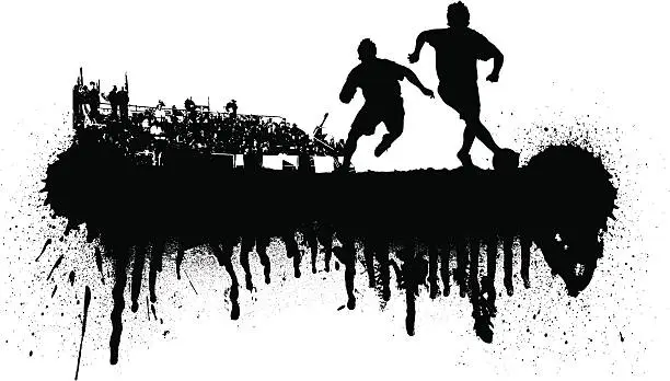 Vector illustration of soccer stencil