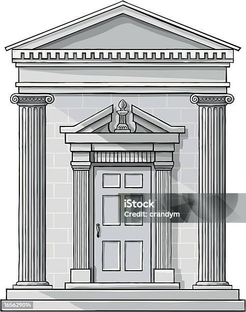 Clássica Construção De Fachada - Arte vetorial de stock e mais imagens de Coluna arquitetónica - Coluna arquitetónica, Cultura grega, Grego clássico