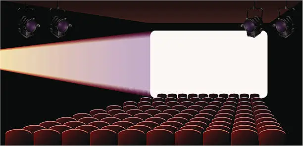 Vector illustration of Movie hall