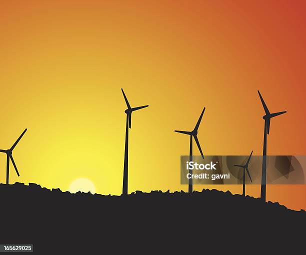 Wind Turbines Stock Illustration - Download Image Now - Back Lit, Backgrounds, Choice