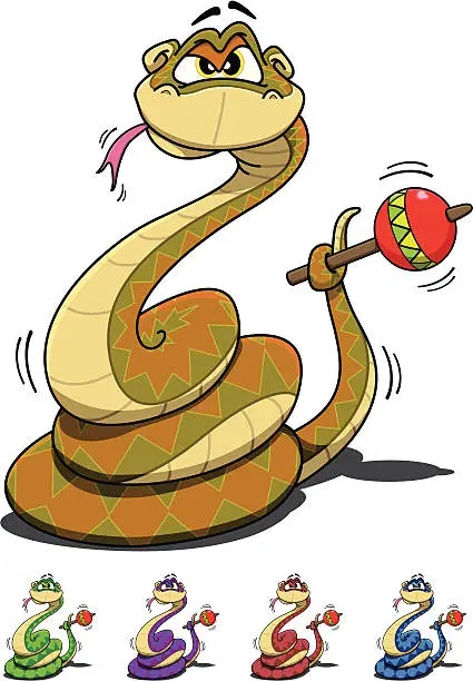 Vector illustration of Mr Rattlesnake