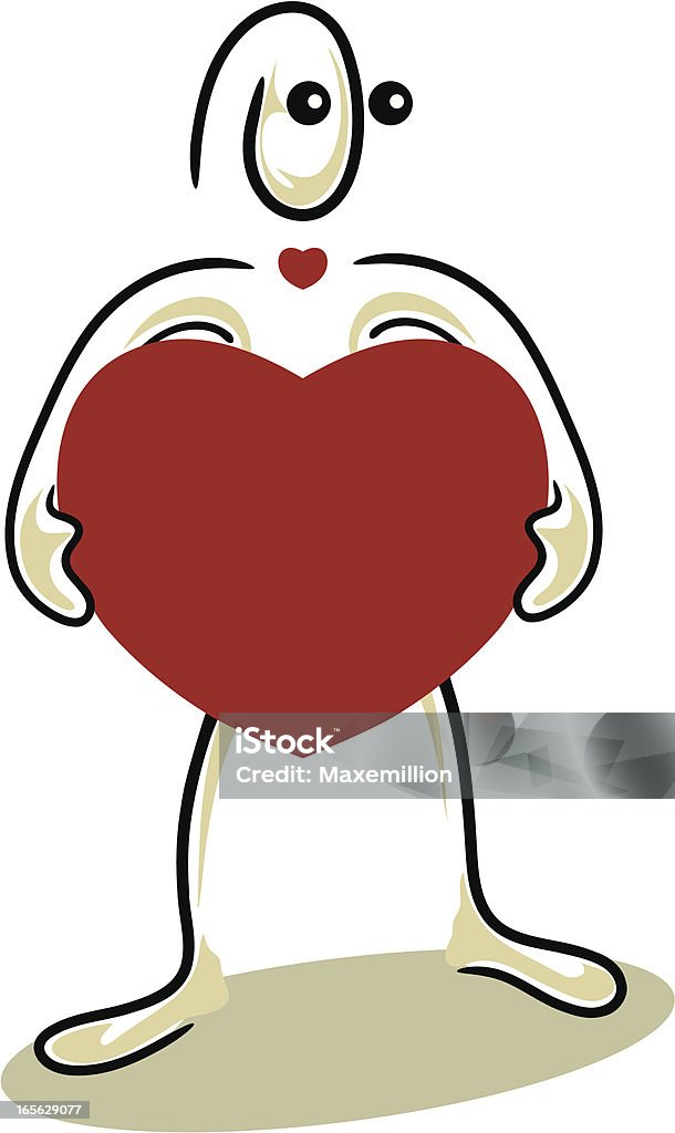 String Man Series: Big Love. A simple pen and ink styled String Man deeply in love. Adult stock vector