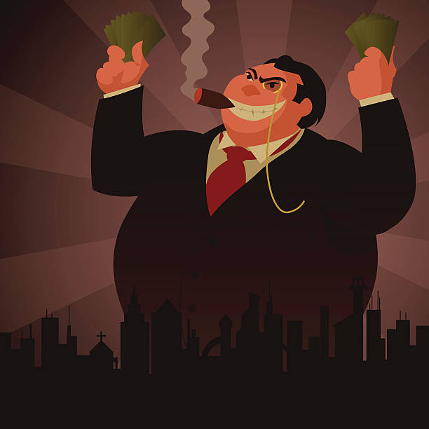 illustrazioni stock, clip art, cartoni animati e icone di tendenza di tycoon - smoking issues illustrations