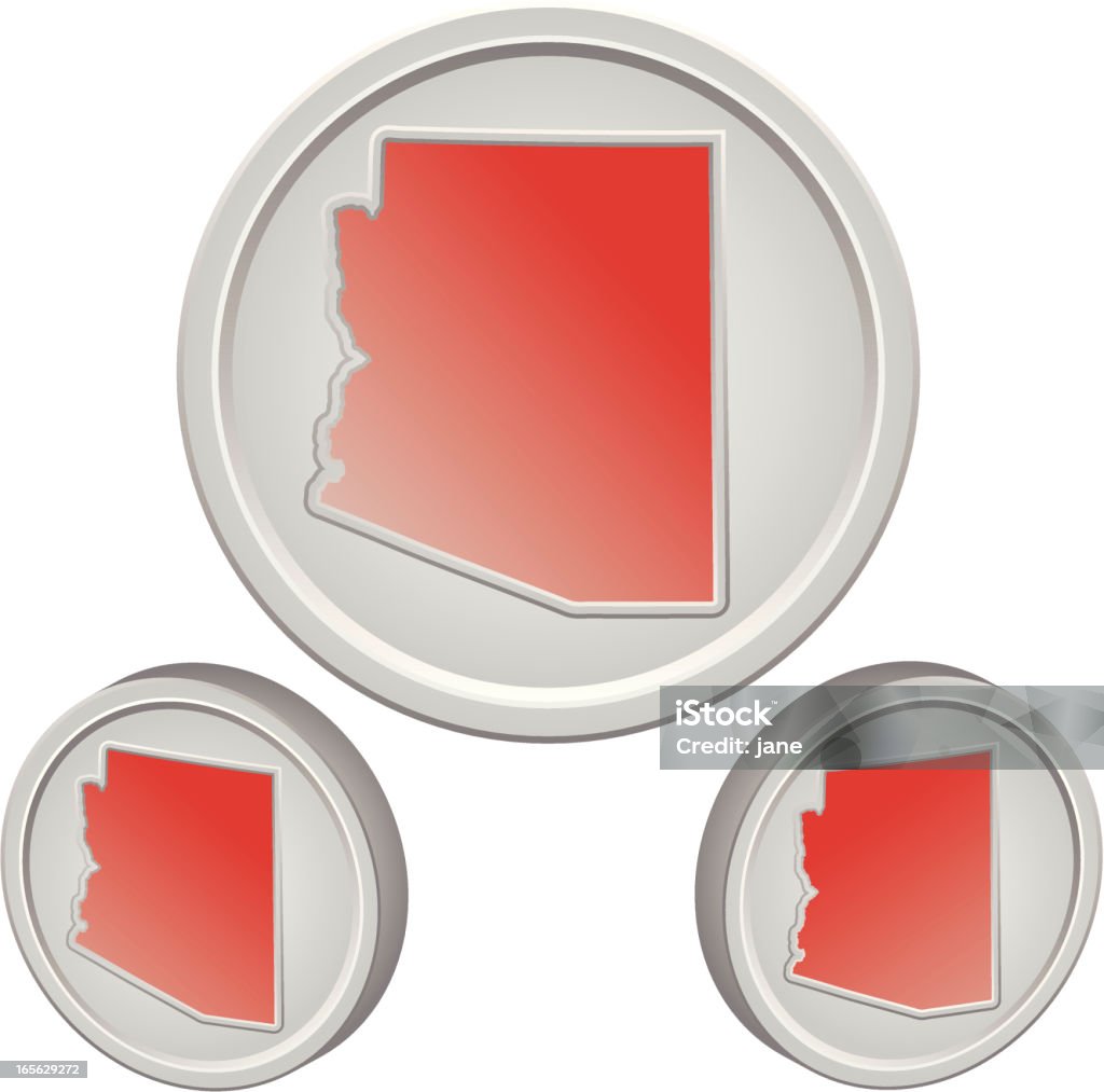 Arizona Button 3D Arizona Buttons Arizona stock vector