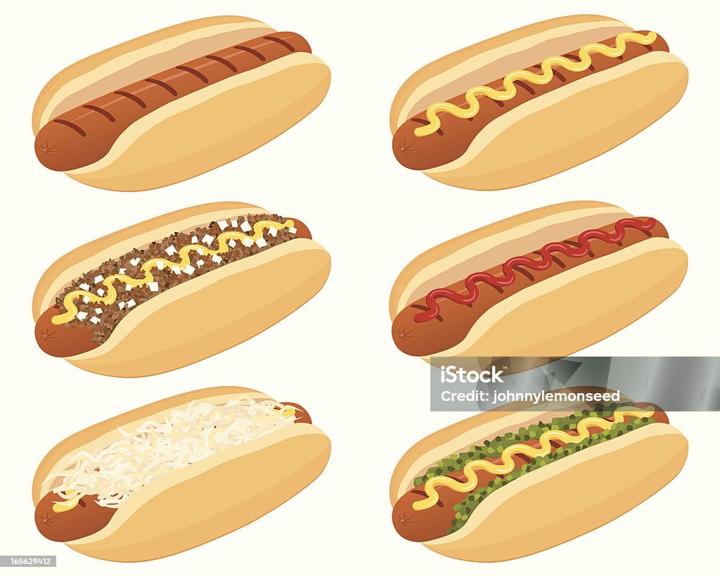 Hot Dogs - clipart vectoriel de Hot dog libre de droits