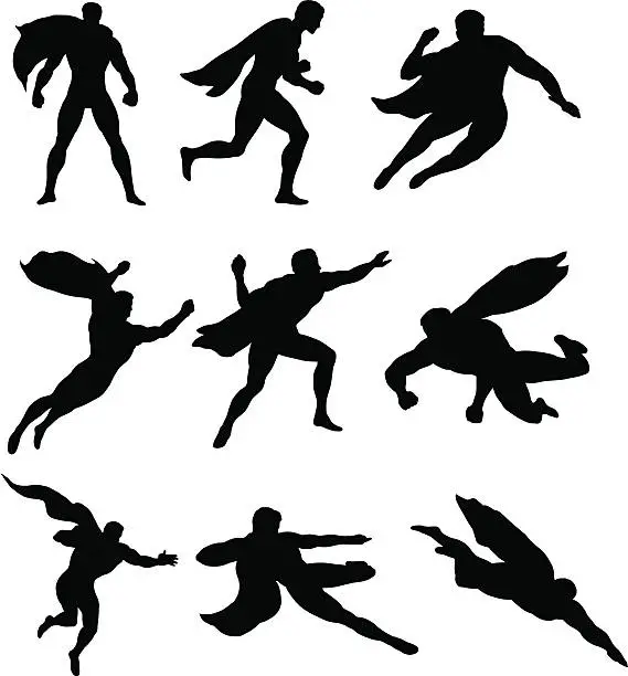 Vector illustration of Superheros Save the Day