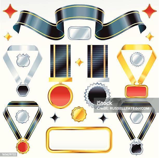 Regal Decorations Stock Illustration - Download Image Now - Award, Award Ribbon, Badge
