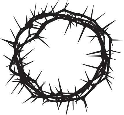 A crown of thorns silhouette.