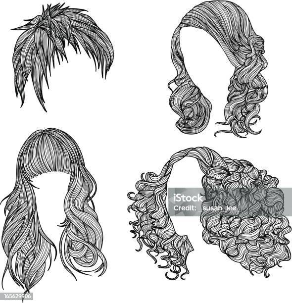 Jeday Rambut Vector Gaya Rambut Ilustrasi Stok - Unduh Gambar Sekarang - Rambut keriting ...