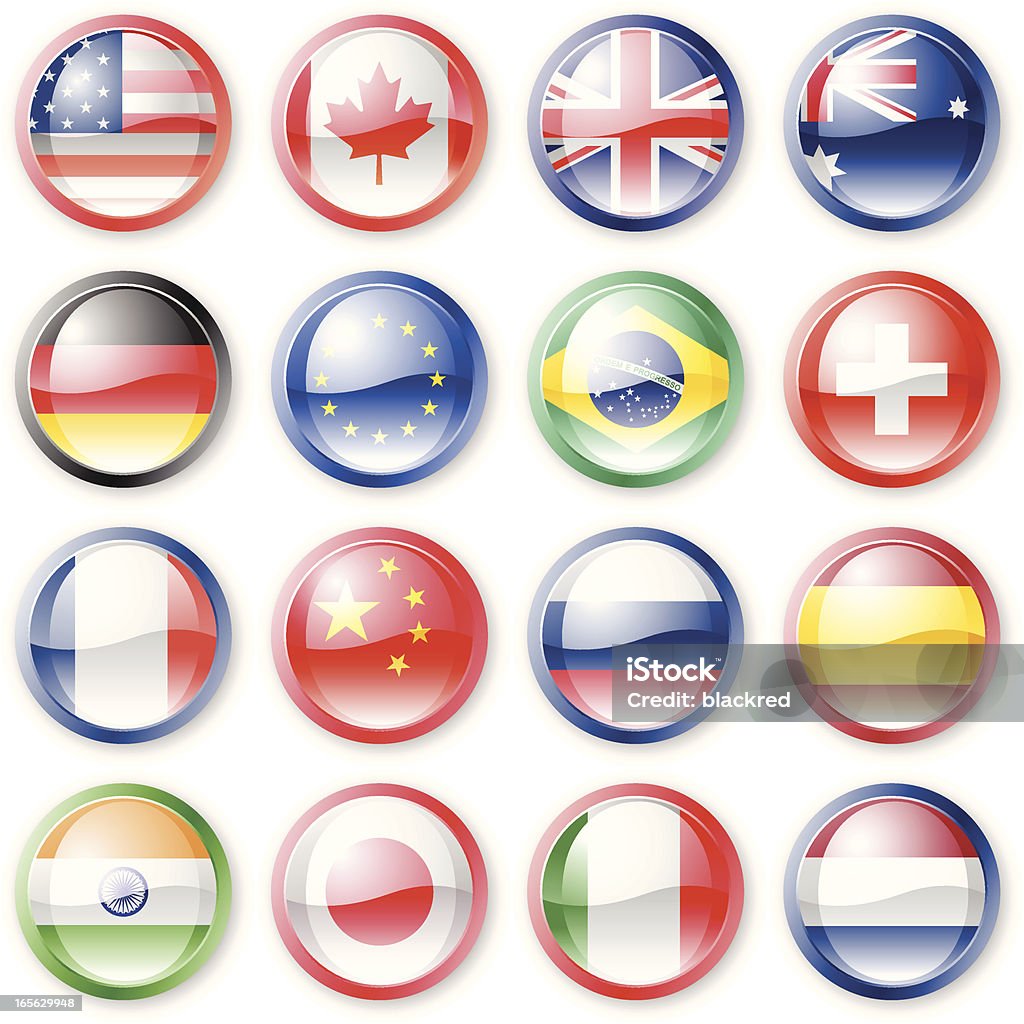 Botones de bandera nacional - arte vectorial de Alemania libre de derechos