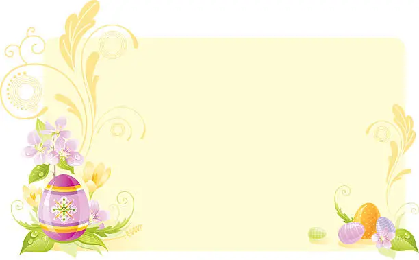 Vector illustration of Easter frame