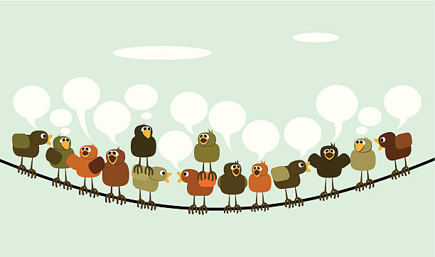 ilustrações de stock, clip art, desenhos animados e ícones de a twittar - birdsong