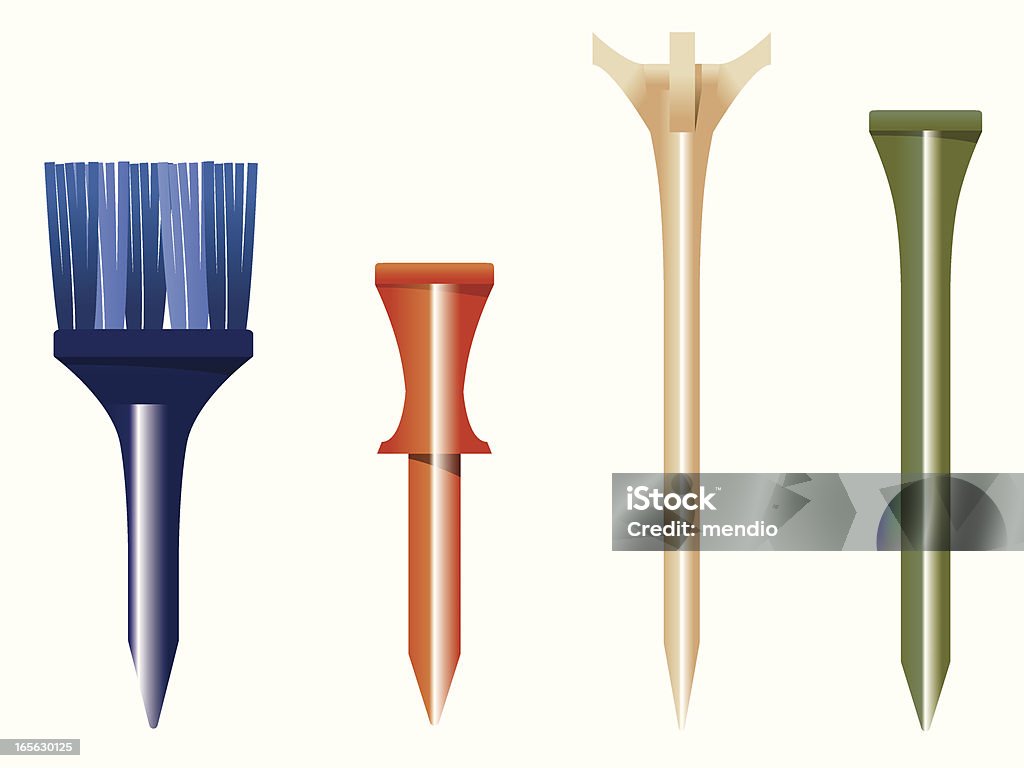 Golf tees - Grafika wektorowa royalty-free (Akcesorium osobiste)