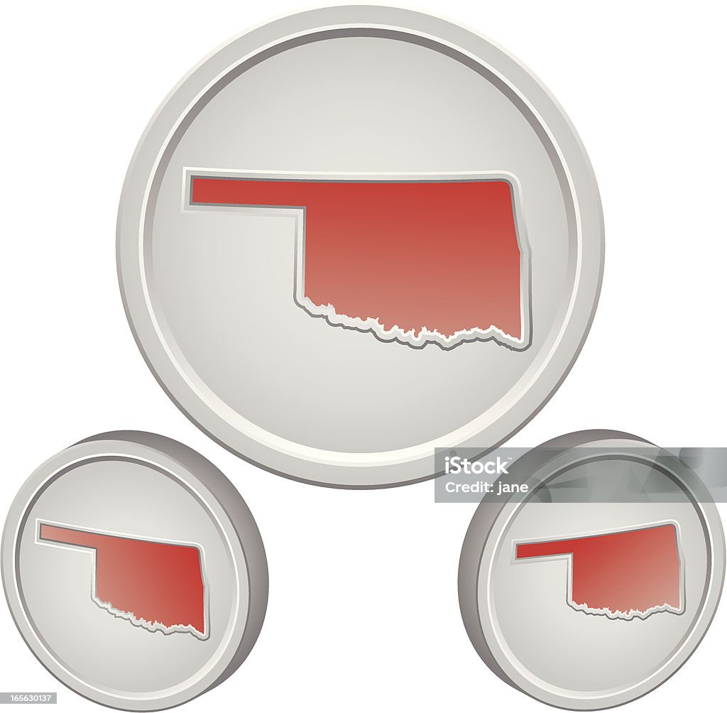 Oklahoma Knopf - Lizenzfrei Drei Gegenstände Vektorgrafik