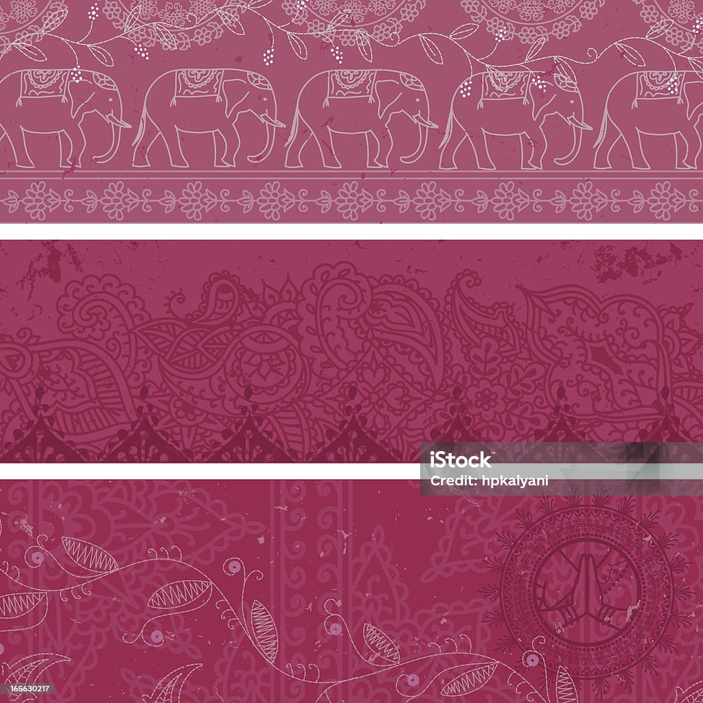 Masala Banners-rosa - arte vectorial de Composición libre de derechos