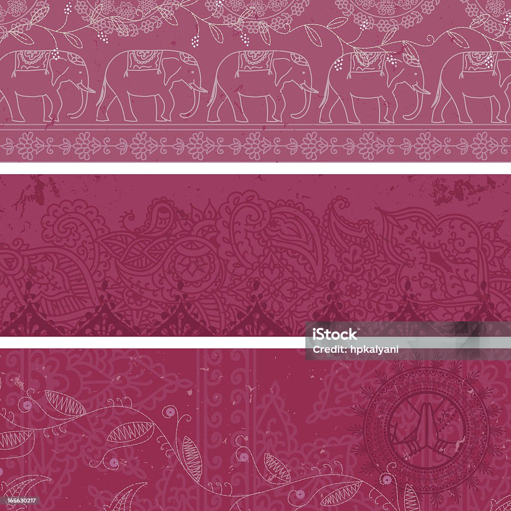 Masala Banners-de-rosa - Royalty-free Composição arte vetorial