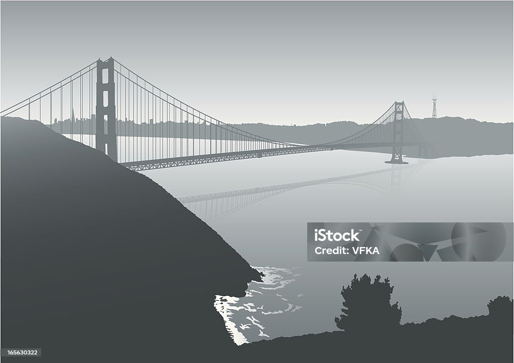 Golden Gate Bridge - clipart vectoriel de Golden Gate Bridge libre de droits