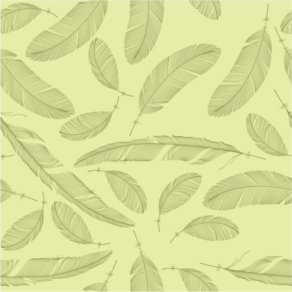 Simple seamless pattern with feathers.
