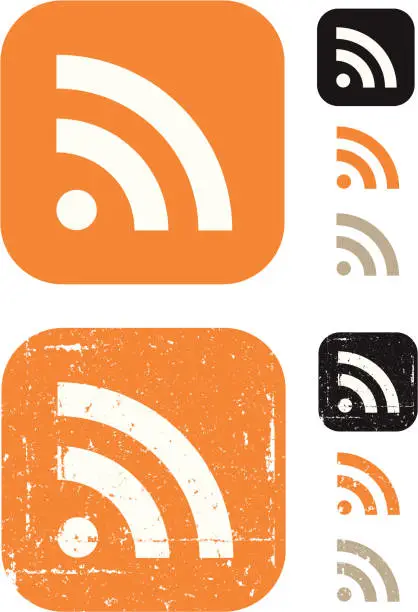 Vector illustration of RSS Symbol