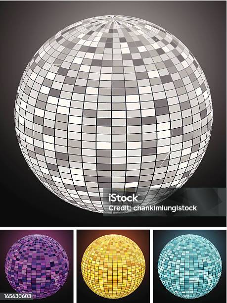 Set Of Disco Balls Stock Illustration - Download Image Now - Disco Ball,  White Background, Gold - Metal - iStock