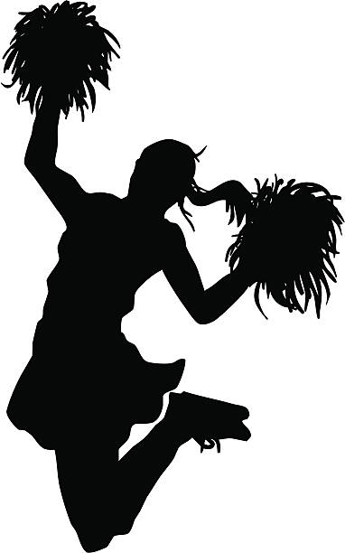 Sauter Pom-pom girl - Illustration vectorielle