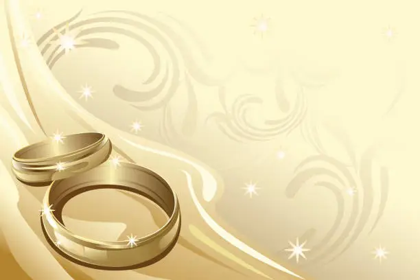 Vector illustration of Beautiful Wedding Rings